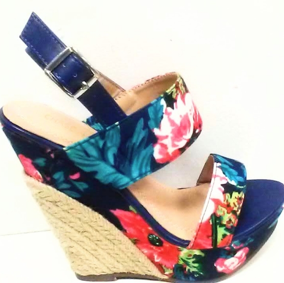 NEW! CUTE! ROYAL BLUE WEDGE HEEL! - Picture 5 of 8